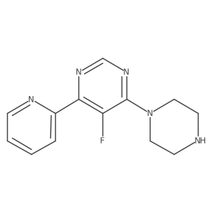 5-Fluoro-4-(piperazin-1-yl)-6-(pyridin-2-yl)pyrimidine结构式