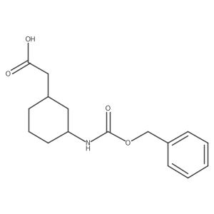 rac-2-[(1R,3S)-3-{[(benzyloxy)carbonyl]amino}cyclohexyl]acetic acid结构式
