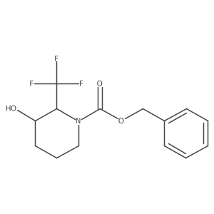 rac-benzyl (2R,3R)-3-hydroxy-2-(trifluoromethyl)piperidine-1-carboxylate Structure