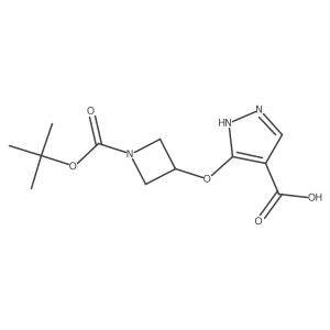 3-({1-[(tert-butoxy)carbonyl]azetidin-3-yl}oxy)-1H-pyrazole-4-carboxylic acid结构式