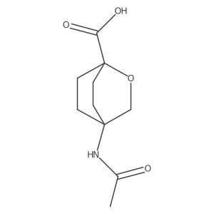 4-Acetamido-2-oxabicyclo[2.2.2]octane-1-carboxylic acid Structure