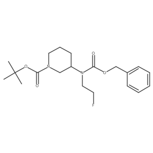 Tert-butyl 3-{[(benzyloxy)carbonyl](2-fluoroethyl)amino}piperidine-1-carboxylate结构式