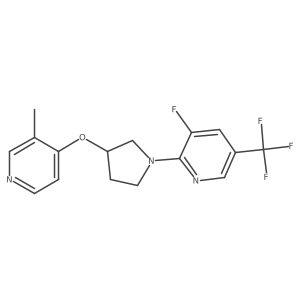 3-Fluoro-2-{3-[(3-methylpyridin-4-yl)oxy]pyrrolidin-1-yl}-5-(trifluoromethyl)pyridine Structure
