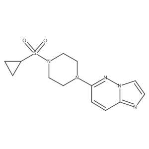1-(Cyclopropanesulfonyl)-4-{imidazo[1,2-b]pyridazin-6-yl}piperazine Structure