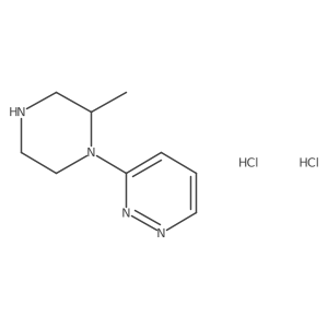 3-(2-Methylpiperazin-1-yl)pyridazine dihydrochloride结构式