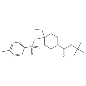 Tert-butyl 4-ethyl-4-[(4-methylbenzenesulfonyl)oxy]piperidine-1-carboxylate结构式