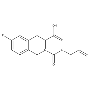 6-Fluoro-2-[(prop-2-en-1-yloxy)carbonyl]-1,2,3,4-tetrahydroisoquinoline-3-carboxylic acid结构式