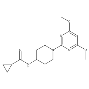 N-[1-(4,6-dimethoxypyrimidin-2-yl)piperidin-4-yl]cyclopropanecarboxamide结构式