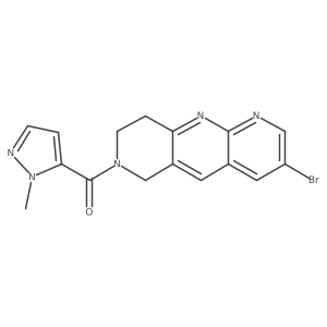 5-{3-bromo-6H,7H,8H,9H-pyrido[2,3-b]1,6-naphthyridine-7-carbonyl}-1-methyl-1H-pyrazole Structure