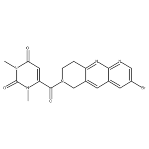 6-{3-bromo-6H,7H,8H,9H-pyrido[2,3-b]1,6-naphthyridine-7-carbonyl}-1,3-dimethyl-1,2,3,4-tetrahydropyrimidine-2,4-dione Structure