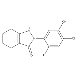 2-(4-Chloro-2-fluoro-5-hydroxyphenyl)-4,5,6,7-tetrahydro-2H-indazol-3-ol Structure