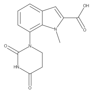 7-(2,4-dioxo-1,3-diazinan-1-yl)-1-methyl-1H-indole-2-carboxylic acid结构式
