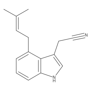 Indole-3-acetonitrile-cyano-14C, 4-(3-methyl-2-butenyl)- Structure