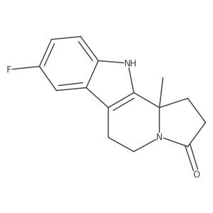 8-Fluoro-1,2,5,6,11,11b-hexahydro-11b-methyl-3H-indolizino[8,7-b]indol-3-one Structure