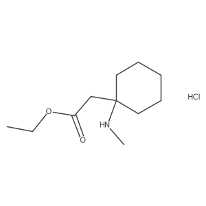Ethyl 2-[1-(methylamino)cyclohexyl]acetate hydrochloride结构式