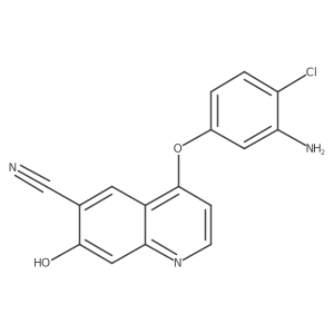 4-(3-Amino-4-chlorophenoxy)-7-hydroxyquinoline-6-carbonitrile结构式