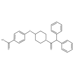 4-(1-Diphenylacetyl-piperidin-4-yloxy)-benzoic acid Structure