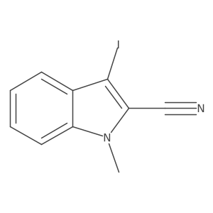 3-Iodo-1-methyl-1H-indole-2-carbonitrile Structure