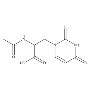3-(2,4-Dioxo-1,2,3,4-tetrahydropyrimidin-1-yl)-2-acetamidopropanoic acid结构式