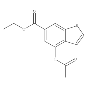 Ethyl 4-acetoxybenzo[b]thiophene-6-carboxylate结构式