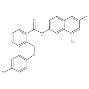 N-(1-Amino-3-methyl-isoquinolin-7-yl)-2-(4-chloro-phenoxymethyl)-benzamide Structure