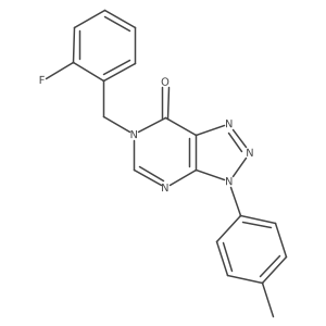 6-(2-fluorobenzyl)-3-(p-tolyl)-3H-[1,2,3]triazolo[4,5-d]pyrimidin-7(6H)-one结构式