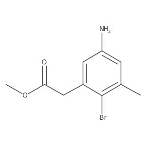 Methyl 2-(2-bromo-3-methyl-5-aminophenyl)acetate Structure