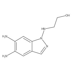 Ethanol,2-[(5,6-diamino-1h-indazol-1-yl)amino]- Structure