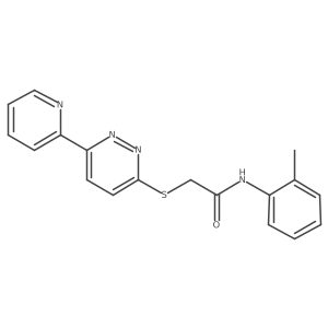 2-((6-(pyridin-2-yl)pyridazin-3-yl)thio)-N-(o-tolyl)acetamide Structure