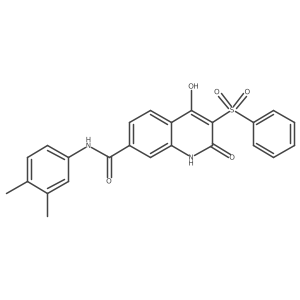 N-(3,4-dimethylphenyl)-4-hydroxy-2-oxo-3-(phenylsulfonyl)-1,2-dihydroquinoline-7-carboxamide Structure