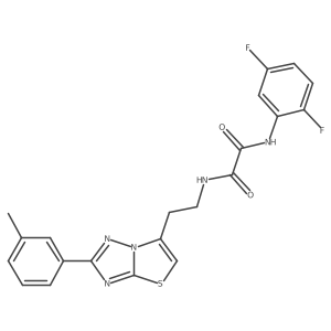N1-(2,5-difluorophenyl)-N2-(2-(2-(m-tolyl)thiazolo[3,2-b][1,2,4]triazol-6-yl)ethyl)oxalamide Structure