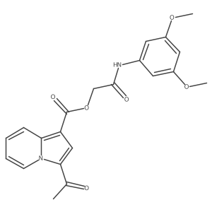 [(3,5-Dimethoxyphenyl)carbamoyl]methyl 3-acetylindolizine-1-carboxylate Structure