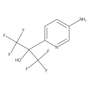 2-(5-Aminopyridin-2-yl)-1,1,1,3,3,3-hexafluoropropan-2-ol结构式