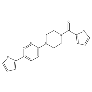 (4-(6-(Furan-2-yl)pyridazin-3-yl)piperazin-1-yl)(thiophen-2-yl)methanone Structure