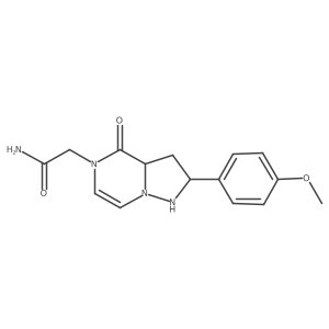2-[2-(4-Methoxyphenyl)-4-oxo-1,2,3,3a-tetrahydropyrazolo[1,5-a]pyrazin-5-yl]acetamide Structure