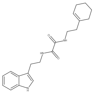 N1-(2-(1H-indol-3-yl)ethyl)-N2-(2-(cyclohex-1-en-1-yl)ethyl)oxalamide结构式