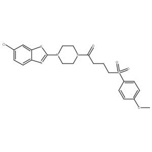 1-(4-(6-Chlorobenzo[d]thiazol-2-yl)piperazin-1-yl)-4-((4-methoxyphenyl)sulfonyl)butan-1-one Structure