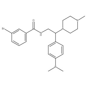 3-bromo-N-(2-(4-(dimethylamino)phenyl)-2-(4-methylpiperazin-1-yl)ethyl)benzamide Structure