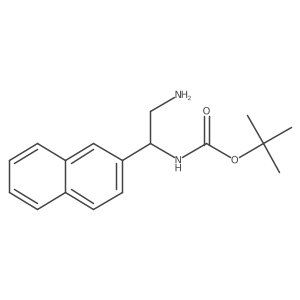 tert-Butyl N-[2-amino-1-(naphthalen-2-yl)ethyl]carbamate Structure