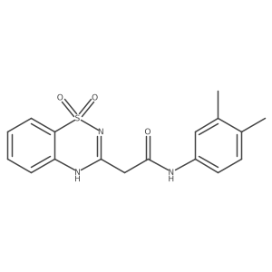 N-(3,4-dimethylphenyl)-2-(1,1-dioxo-2H-1lambda6,2,4-benzothiadiazin-3-yl)acetamide结构式