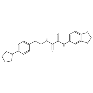 N1-(benzo[d][1,3]dioxol-5-yl)-N2-(4-(pyrrolidin-1-yl)phenethyl)oxalamide Structure