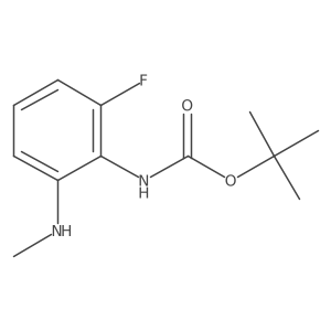 Tert-butyl 2-fluoro-6-(methylamino)phenylcarbamate Structure