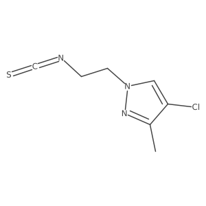 4-Chloro-1-(2-isothiocyanatoethyl)-3-methyl-1H-pyrazole结构式