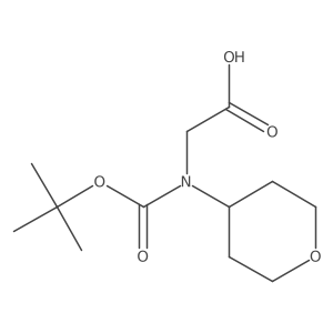 2-{[(Tert-butoxy)carbonyl](oxan-4-yl)amino}acetic acid结构式
