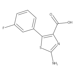 2-Amino-5-(3-fluorophenyl)-1,3-thiazole-4-carboxylic acid结构式