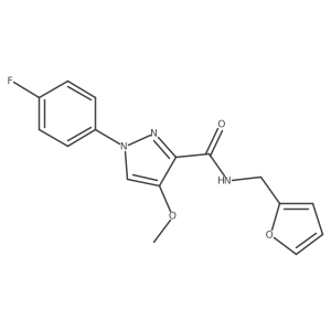 1-(4-fluorophenyl)-N-(furan-2-ylmethyl)-4-methoxy-1H-pyrazole-3-carboxamide结构式