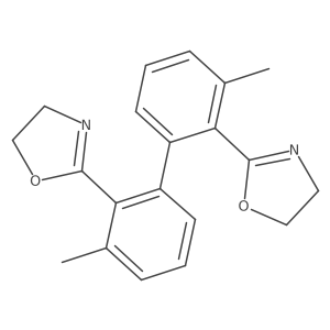 2,2'-(3,3'-Dimethyl-[1,1'-biphenyl]-2,2'-diyl)bis(4,5-dihydrooxazole)结构式
