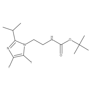 [2-(4,5-Diiodo-2-isopropylimidazol-1-yl)ethyl]carbamic acid tert-butyl ester Structure