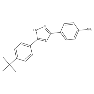 4-[3-[4-(1,1-Dimethylethyl)phenyl]-1H-1,2,4-triazol-5-yl]benzenamine Structure