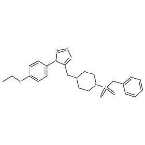 1-(benzylsulfonyl)-4-((1-(4-ethoxyphenyl)-1H-tetrazol-5-yl)methyl)piperazine结构式